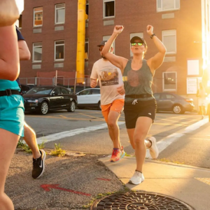 Tareyn on a run with her running club.