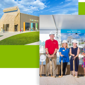 Kids’ Meals building and Kids’ Meals volunteers