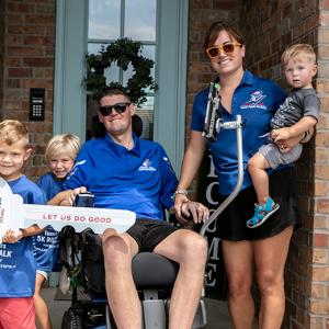 Major Tyler Tidwell and his family.