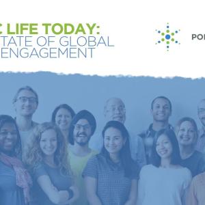 "Civic Life Today: The State of Global Civic Engagement" with Points of Light logo and group picture