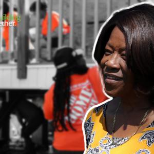 Nedra Wilson and Home Depot Volunteers.