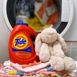 Tide with stuffed animal