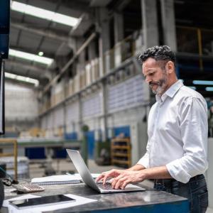 Business Man on a Laptop