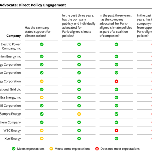 Table 1 Advocate: Direct Policy Engagement