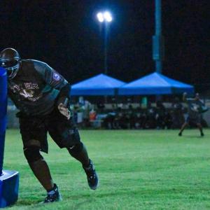 The bases in beep baseball are padded cylinders that emit a buzzing sound to help players locate them.