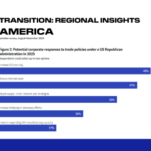 Figure 2: Potential corporate responses to trade policies under a US Republican administration in 2025