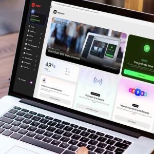 Trane Connect Platform shown on laptop