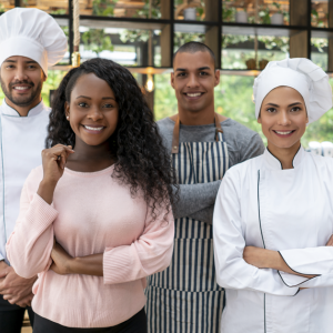 Diverse culinary staff