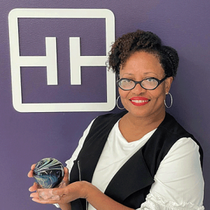 Lynette Bell in front of Truist logo 