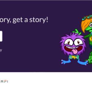 "write a story, get a story!" With a "Get started" button #WORDforcestory with Truist and EVERFI logos