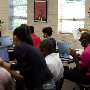 group of students in classroom 