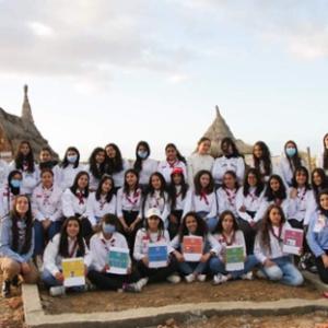 Above: Girl Scouts participate in the Surf Smart program in Tunisia, photo credit: Les Scouts Tunisiene