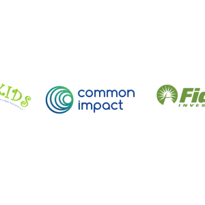 Logos: Kash Kids, Common Impact, Fidelity Investments