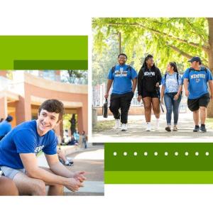 students walking on the sidewalk