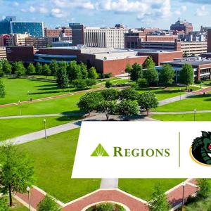 UAB campus with Regions Bank logo