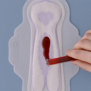 Female hygiene product shown.