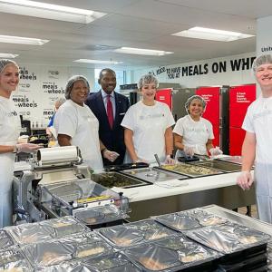 Leroy Abrahams at a Meals on Wheels event