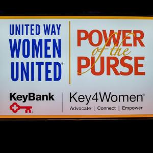 United Way Power of the Purse, Key4Women, and KeyBank logos