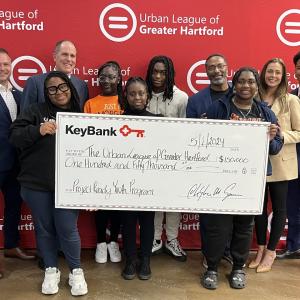 Check presentation with the Urban League of Greater Hartford and KeyBank.