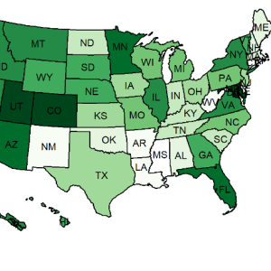 Microbusiness Activity Index by State, March 2024 