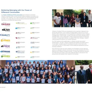 snippets of VMware’s 2023 Diversity, Equity and Inclusion Report. 