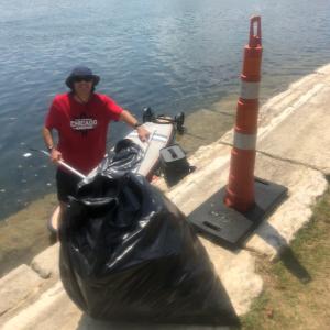 Rafael Brito on the dock. 