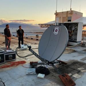 VSAT being deployed