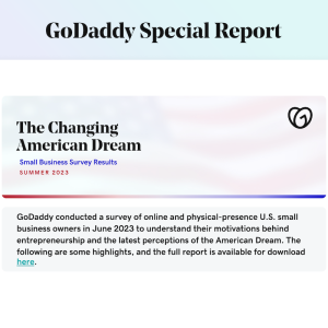 The Changing American Dream: GoDaddy Venture Forward Report.