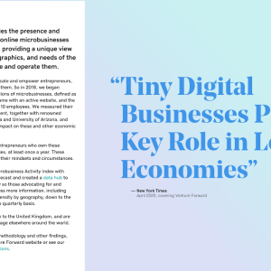 Tiny Digital Businesses play key role in local economies. Venture Forward Report.