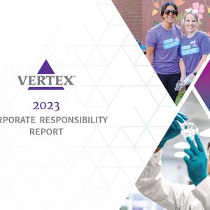 Vertex 2023 Corporate Responsibility Report Cover