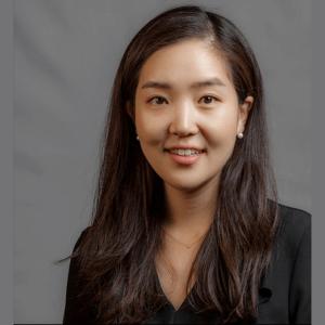 Vicki Jung, a grey background