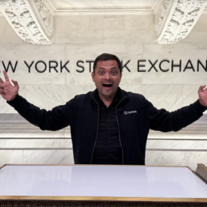 Vinod at the NYSE opening.