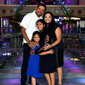 Vinod with his family.