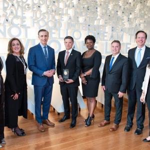 Cristina Gil White, WEC Board and Chief Sustainability Officer, Suzano; Donna Venable, WEC Board Treasurer and Executive Vice President, Human Resources and Deputy General Manager, Shared Services, Ricoh USA, Inc.; Emilio Tenuta, WEC Board Chair and SVP of Corporate Sustainability and Chief Sustainability Officer, Ecolab; Michel Doukeris, Chief Executive Officer, AB InBev; Eunice Heath, WEC Board Vice-Chair and Corporate Director of Sustainability, Dow; Scott Tew, VP, Sustainability & Managing Director, Cen