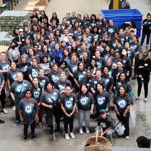 Group photo in a factory