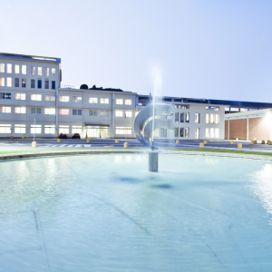 Fountain outside building