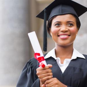 person holding a diploma