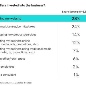 Chart showing the dollars invested in a business.