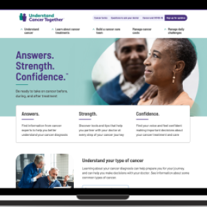 example screengrab of Merck website that has been redesigned to be easier to navigate