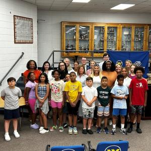 Boys & Girls Clubs of Providence participants joined leaders to officially open the program at the Fox Point Club on Ives Street on July 15.