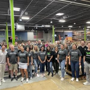 Glenview, IL team volunteering with Bernie’s Book Bank.