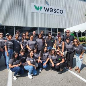 Wesco employees shown on Wesco Day of Caring.