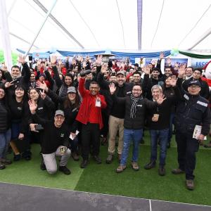 Wesco employees at a Pittsburgh Penguins event.
