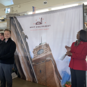 Check presentation ceremony at West Side Market.