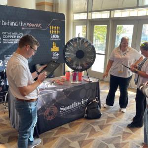 People around the Southwire booth