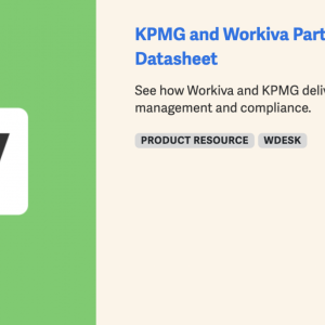 KPM and Workiva Partnership Datasheet. See how Workiva and KPMG deliver integrated risk management and compliance.