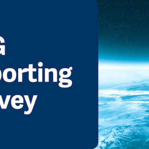 Workiva: ESG Reporting Survey. Photo of the earth from space.