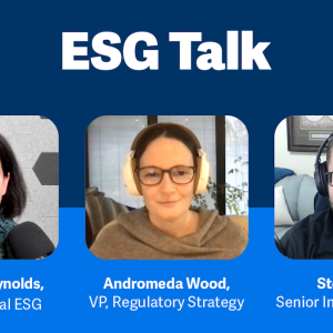 ESG Talk: Photo of Mandi McReynolds, Andromeda Wood & Steve Soter.