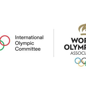 IOC logo alongside logo for World Olympians Association