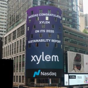 Xylem on the Nasdaq billboard